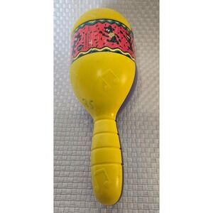 Vintage Alvin & The Chipmunks Dairy Queen Maraca Toy Yellow Purple Plastic 1994